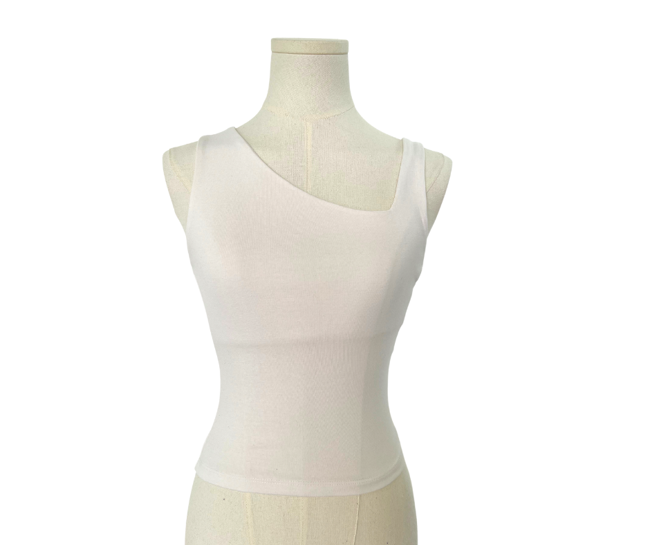 Zara Sleeveless Split Front Top - White