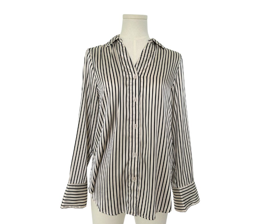 H&M Satin Striped Blouse