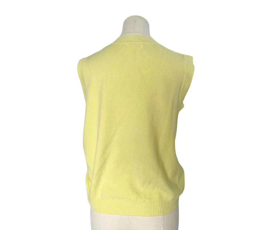 Sleeveless Knitted Top - Yellow